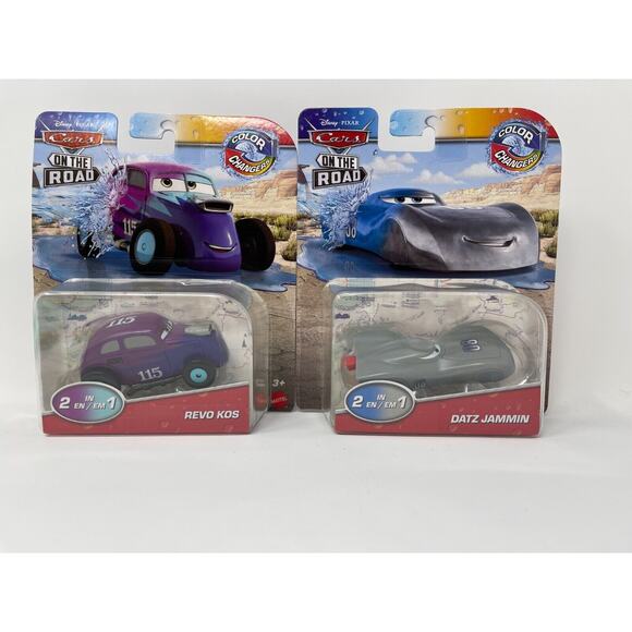 Disney Pixar 2022 Cars On The Road Color Changers Lot of 2 Datz and Revo - Picture 1 of 2